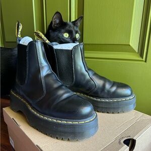 W9 DOC MARTINS 2976 QUAD PLATFORM BOOTS